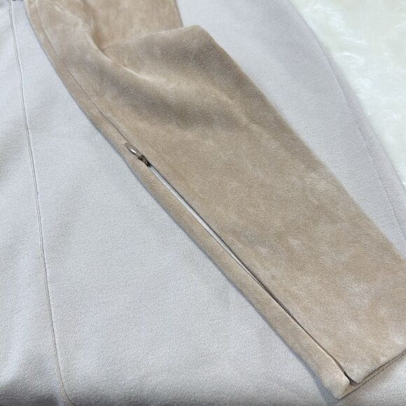 Ralph Lauren Purple Label Wool Beige Long Sleeve Suede Dress NWT Small - Picture 6 of 12